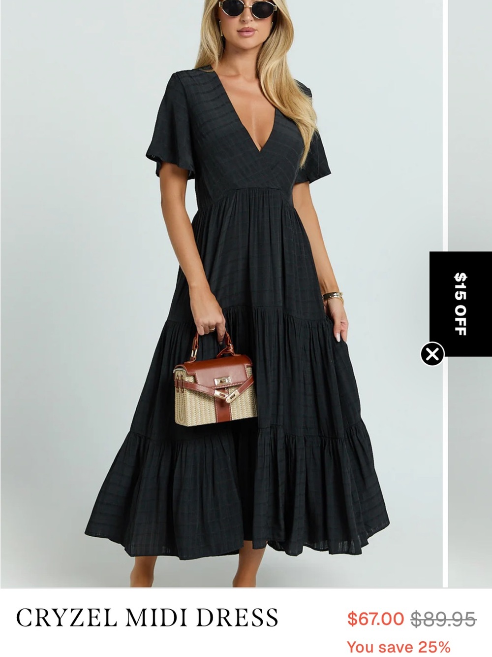 Showpo Cryzel Midi Dress - Black